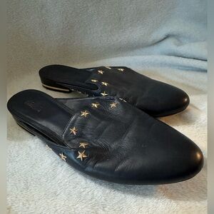 Michael Kors Navy Star Studded Mule Slides